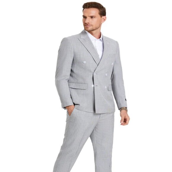 Light Grey Suit Silver Gray Suit For Wedding Men's Slim Fit